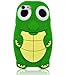 Green 3D Cartoon Lovely Turtle Pattern Soft Silicone Case Cover Skin for Apple iPhone 5C