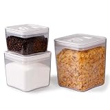 ClickClack Cube Storage Container Set of 3, 1, 2, and 3-1/2-Quart ClickClack Cube Storage Container Set of 3, 1, 2, and 3-1/2-Quart