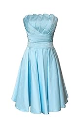 Strapless Short Satin Junior-Bridesmaid Dress/Party Dress 