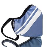 VOGMASK Blue Grey Stripe Microfiber Filtering Mask: for dust, germs, smoke, ash, pollen, pollution, cycling, woodworking, or anonymity