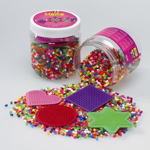 Childrens Toyshop   : Hama Beads & Pegboards in a Jar - 5,000 Beads