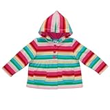 Carter's Girls Rainbow Striped Fleece Button Up Jacket