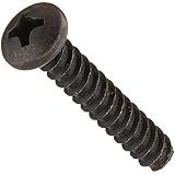 Steel Thread Rolling Screw for Plastic, Black Oxide Finish, Pan Head, Phillips Drive, #8-16 Thread Size, 1" Length (Pack of 50)