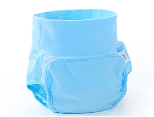 BABYBOO Baby Cloth Diapers Prefold Washable Bamboo Cotton Size S/M/L (Packing of 1,Size L,Blue)