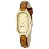 Nine West Womens NW1162CHBN Gold-Tone Oval Cha