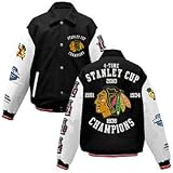 Jacket Blackhawks Wool/Leather 4 Time Champs