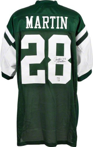Curtis Martin Autographed Jersey | Details: New York Jets, Green, Reebok