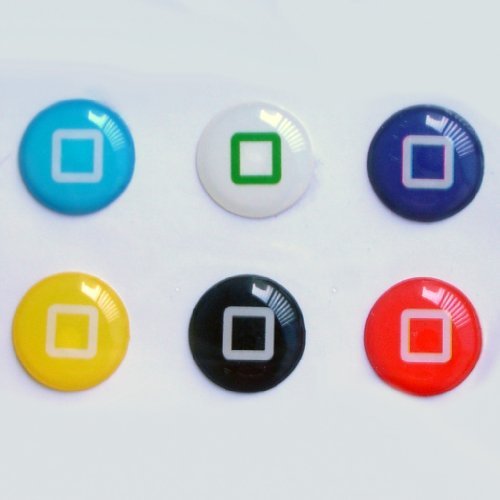 6pcs New Style Bottons Designs Home Button Stickers for iPad ipod iphone