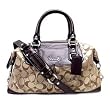 Coach Signature Ashley Sabrina Convertiable Duffle Satchel Bag Purse 15443 Khaki Mahogany