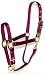 Hamilton 1-Inch Nylon Halter with Adjustable Chin, Wine - Large Size (1100-1600 lbs.)