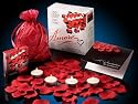 Valentine Amore Romantic Gift Set - Bed of Roses Scented floating silk rose petals and tealight candles