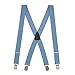 Suspender Store Mens Denim 1.5-Inch Small Pin Clip Suspenders