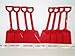 Small Toy Plastic Shovels Red, 12 Pack, 7 Inches Tall, 12 I Dig You Stickers