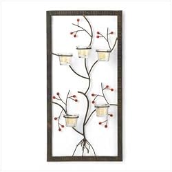 Framed Metal Tree Candleholder