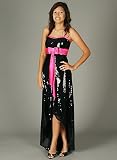 Sequin Satin Pleated Bow Tie Back Dress for Bridesmaid Formal Prom