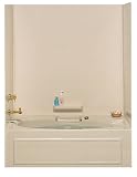 Swanstone WW-6000-037 High Gloss Five Panel Tub Wall Kit, Bone Finish