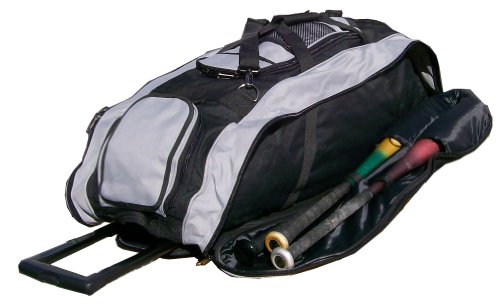 Black & Silver Cobra XL Softball Baseball Catchers Bat Equipment Roller Bag reviews