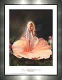 Enchanted Flower By Mary Saint Claire Framed with Silver Solid Finish Wood Frame over 24 x 32