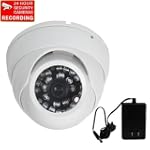 VideoSecu VD21K 1/3" CCD color day night IR Vandalproof outdoor high resolution wide angle home security camera with free power supply and warning Decal W62 $49.99