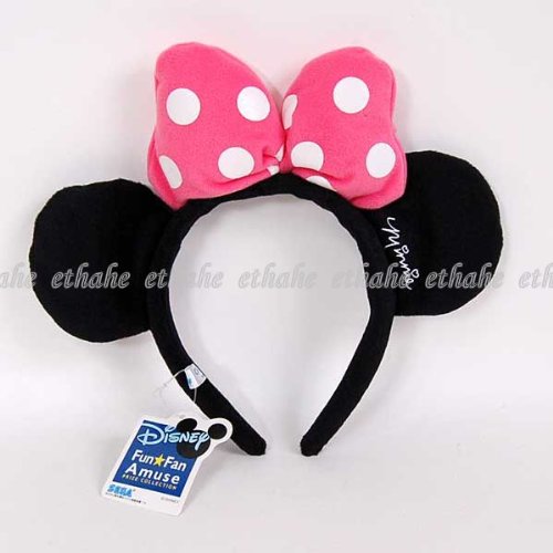 Minnie Mouse Costume Ears Headband Pink
