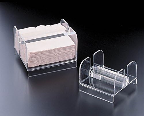 Acrylic Lucite Lunchon Size Napkin Holder with Solid Bar