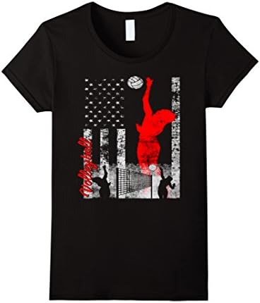 Women's Volleyball Flag Tshirt Medium Black
