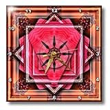 MANDALA mandala zen InnerBalance harmony pink glowing chakra meditation NewAge - 10x10 Wall Clock