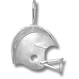 University of Michigan Helmet W/Logo Pendant (Silver)