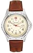 Wenger Men's 73113 Standard Issue XL Eggshell Dial Brown Leather Strap Watch