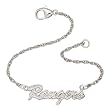 Sterling Silver New York "Rangers" Script Bracelet