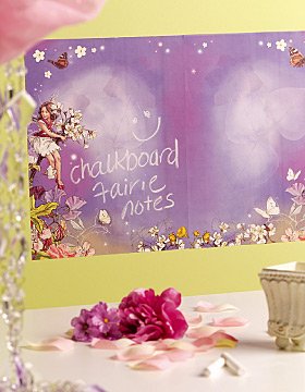 Childrens Toyshop  Toys : Wallies Purple Flower Fairies Peel & Stick Chalkboard
