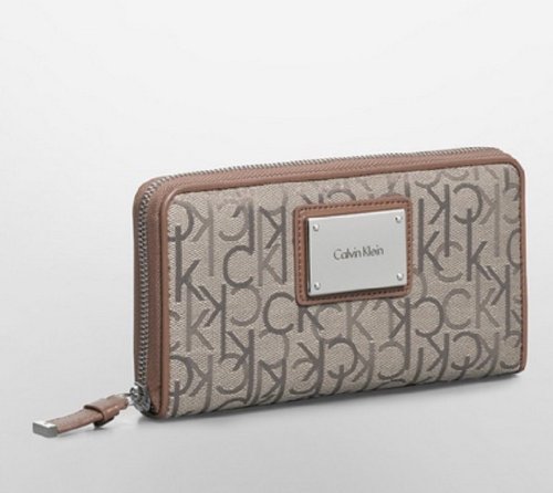 Calvin Klein Logo Jacquard Capacity Wristlet