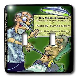 Londons Times Funny Medicine Cartoons - Easy Dental Plan - Light Switch Covers - double toggle switch