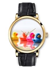 SPRAWL Aanalog Fashion Series Gold Ladies Watches of Genuine Black Leather Strap,Unique Wrist Watch for Women Girls Designed with Lovers