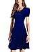 Viwenni Women's Scoop Neck Vintage Casual 1950'S Retro Bridesmaid Dress(Blue,L)
