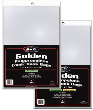  500 Golden Age Size Resealable Comic Book Bags