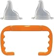 Thinkbaby Baby Bottle to Sippy Cup Conversion/Replacement Kit, Orange, 9 Months