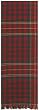 Hand Woven 100% Cotton Colorful Red and Dark Green Plaid Table Runners 12x72 Inches Set of 2