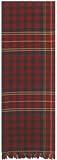 Hand Woven 100% Cotton Colorful Red and Dark Green Plaid Table Runners 12x72 Inches Set of 2