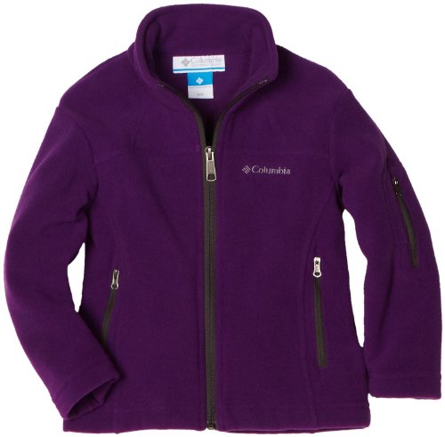 Columbia Girls 2-6x Fast Trek Full Zip Fleece Jacket, Iris Glow, 4/5