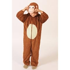 Foxxeo Affenkost�m Kost�m Affe f�r Kinder Kinderaffe Affen Tierkost�m Tier Braunes �ffchen braun Gr. 110 / 116, 122 / 128, 134 / 140, 152 / 158