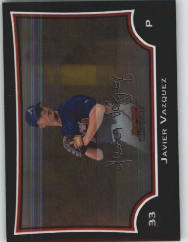 Javier Vazquez - Atlanta Braves - Bowman Chrome Baseball Card # 126 - MLB Baseball Trading Card in Protective Case