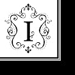 Monogram Elegant Initial Luncheon Napkin - I