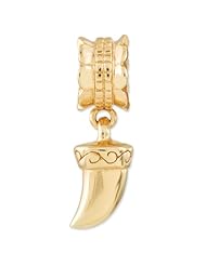 Sterling Silver Gold-plated s Tiger Claw Dangle Bead by Reflection Beads, Best Quality Free Gift Box Satisfaction Guaranteed