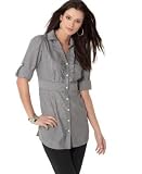 Style&co. Striped Ruffle-Trim Tunic