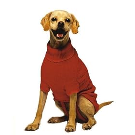 Fashion Pet Classic XX-Large Cable Dog Sweater, Red