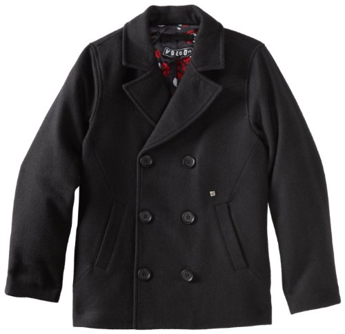 Volcom Boys 8-20 Rudder Youth Peacoat, Black, Small