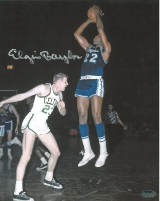 Elgin Baylor signed Los Angeles Lakers 8X10 Photo