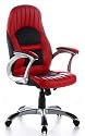 Chefsessel B&uuml;rostuhl RACER 200 Kunstleder rot/schwarz