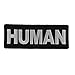 Human Patch - 4x1.5 inch. Embroidered Iron on Patch